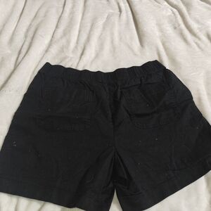 Women’s Black Elastic-Waist Shorts
